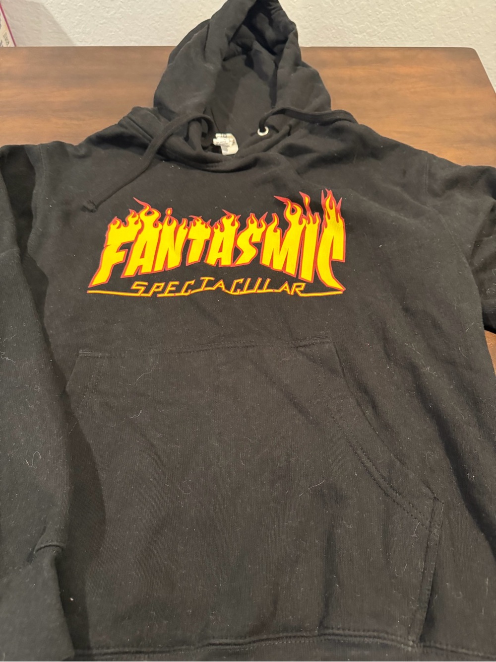 Black 'Fantasmic Spectacular' Graphic Hoodie